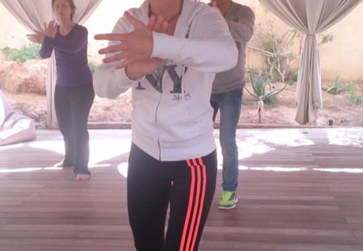 CPL 99 form Tai Chi training outside dojo Casa Gazebo, Ibiza