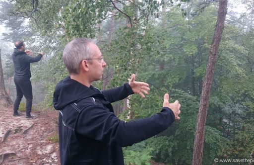 Uwe, Taikiken early morning Ritsuzen with a birthview