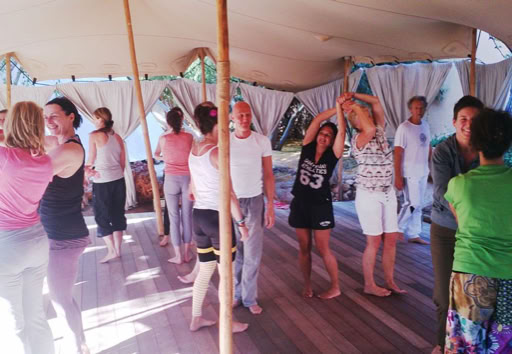 TheFeel group Natural Tuning intermezzo at Afkes magic Yoga retreat Ibiza