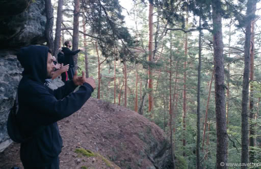 Early morning Ritsuzen at the edge