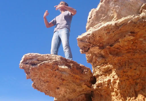 Robert Nollet working on his natural space